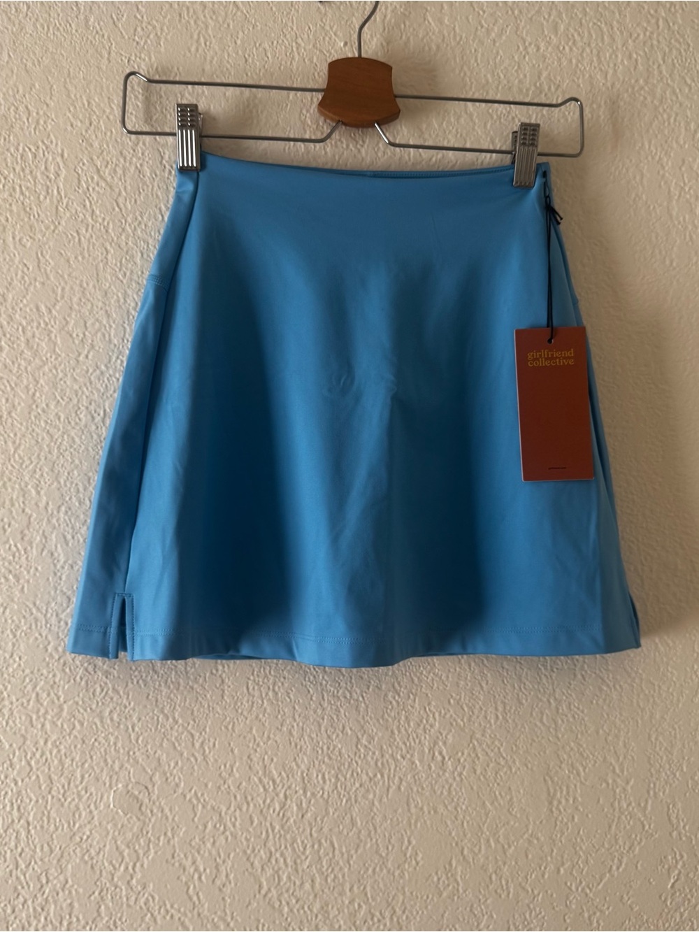 Girlfriend collective blue skort